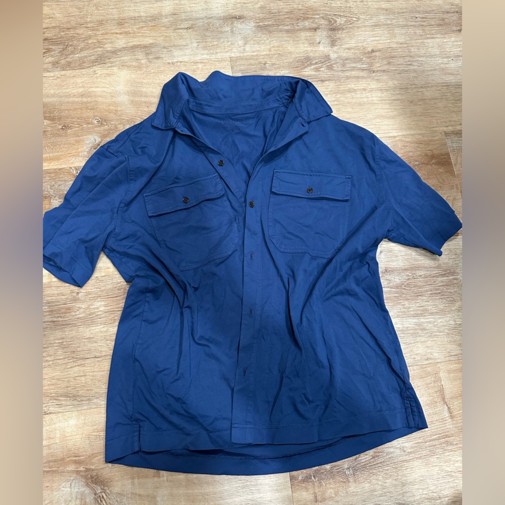 Banana Republic Slate Blue Button-Up Shirt